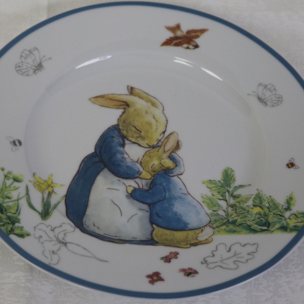 BEATRIX POTTER PETER BUNNY RABBIT EASTER SALAD DESSERT PLATES - S/4 - NEW